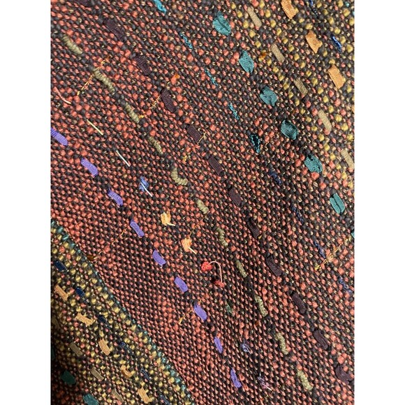 B. Jane Doub Handwoven Jacket Large Multicolor Art to Wear Fiber Knit Button - Picture 11 of 15